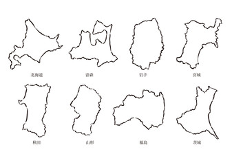 北海道・青森県・岩手県・宮城県・秋田県・山形県・福島県・茨城県