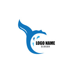 Whale tail icon vector illustration