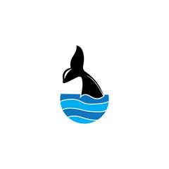 Whale tail icon vector illustration