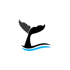 Whale tail icon vector illustration