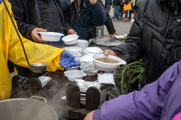 Warm food for the poor and homeless