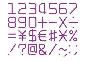 フォント 数字・記号