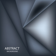 Abstract overlap black background. Realistic modern overlap layer with silver list