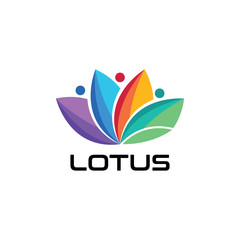LOTUS flower Creative logo or symbol Template icon design