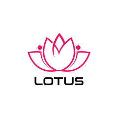 LOTUS flower Creative logo or symbol Template icon design
