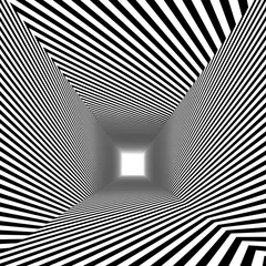 optische Täuschung., 3D abstrakter Tunnel © tiero