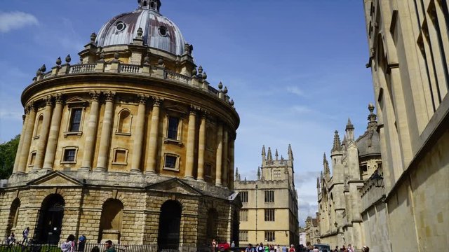 timelapse Oxford City with Radcliffe Camera in UK