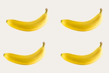 yellow bananas on white background isolated Wallpaper