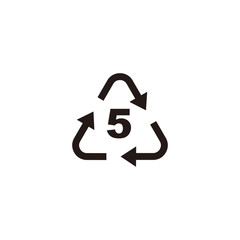 Recycle PP icon symbol vector illustration