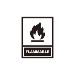 Flammable icon symbol vector illustration