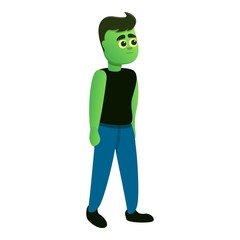 Holiday zombie icon. Cartoon of holiday zombie vector icon for web design isolated on white background