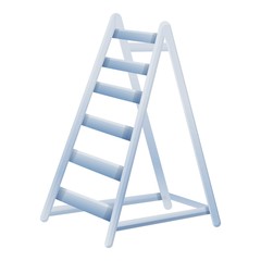 Stairway ladder icon. Cartoon of stairway ladder vector icon for web design isolated on white background