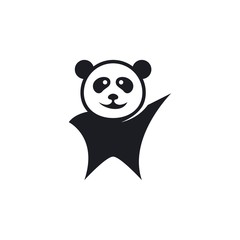 Panda logo template vector icon