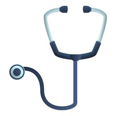 Stethoscope icon. Cartoon of stethoscope vector icon for web design isolated on white background