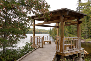 Viewpoint over Lake. La Mauricie National Park. Quebec. Canada