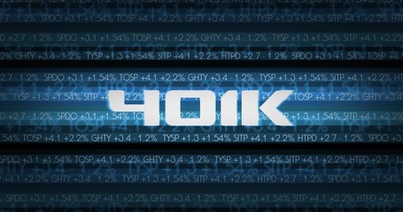 Wall Street Stock Market Economy Typography Cinematic Graphics - 401k Version