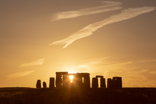 Summer Solstice Sunset at Stonehenge, UK