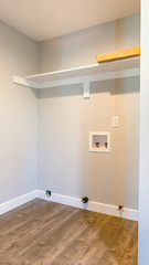 Vertical frame Empty laundary area in model home