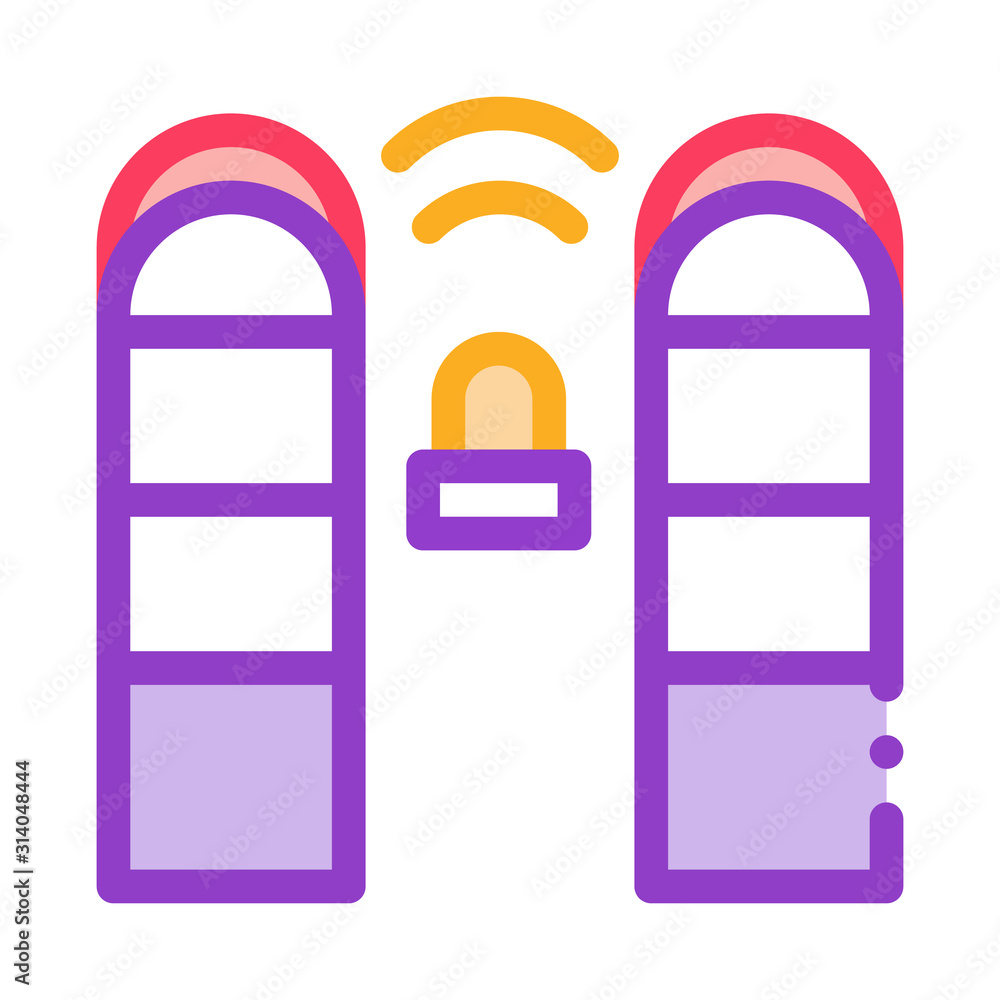 Aufkleber alarm signal control icon vector. outline alarm signal control sign. isolated contour symbol illustr