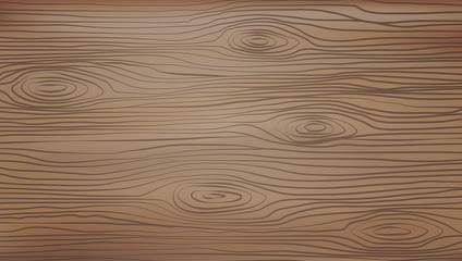 Dark brown wooden cutting, chopping board, table or floor surface. Wood texture. Vector illustration.
