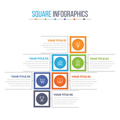 Obraz premium Modern Square Infographics