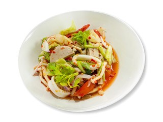 Spicy mushroom on a white background,with clipping path,Boost the immune And reduces the risk of diseases such as cancer, diabetes, Alzheimer's, cardiovascular thrombosis. And high blood pressure