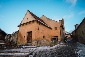 Fototapeta na wymiar Old house of a medieval citadel