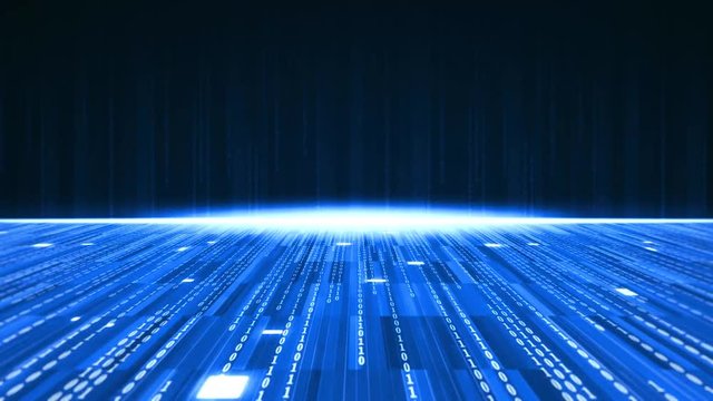 Digital Abstract Background with binary code. Hi-Tech Digital And Information Motion Graphics Abstract Background - 3D rendering