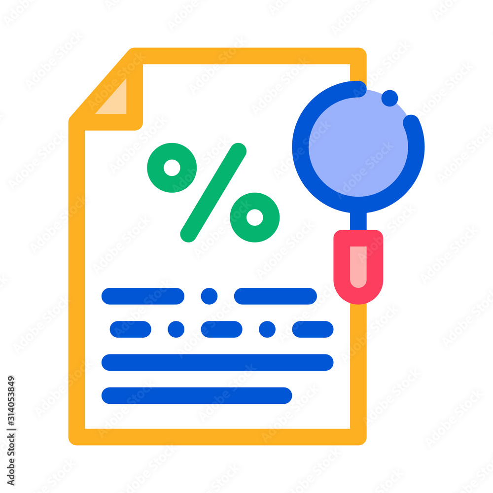 Poster Study of Interest Related Documentation Icon Vector. Outline Study of Interest Related Documentation Sign. Isolated Contour Symbol Illustration