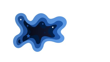  3D abstract background with blue paper cut waves and background. Vector design layout for presentations,book cover, flyers, posters,