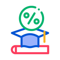 Lend Money To Pay For Tuition Icon Vector. Outline Lend Money To Pay For Tuition Sign. Isolated Contour Symbol Illustration