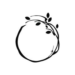 vector tree branches form a circle