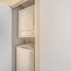 Square Laundry area in a small condo