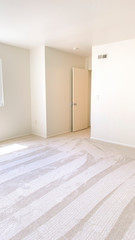 Vertical Master bedroom with view out of the window
