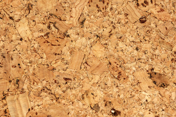 Close-up of a brown background with natural cork texture - High resolution and full frame
