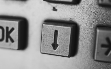 Button with down arrow