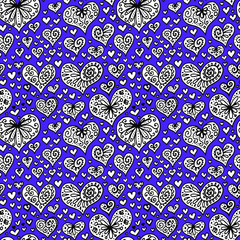 abstract seamless background with hearts fabric print vector illustration