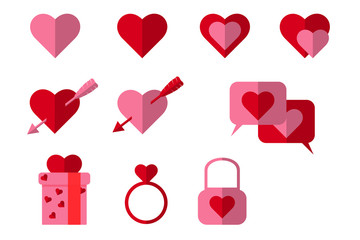 Concept icon love valentine day on background