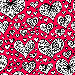 seamless pattern with hearts