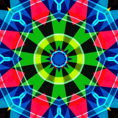 Obraz premium Kaleidoscope Mandala Art Design Abstract Background