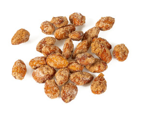 sugared almonds isolated on  white