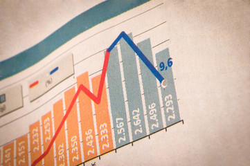 numbera and financial graphics background