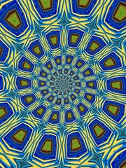 Colorful digital graphic kaleidoscope symmetry mandala style in laser light sunray trial pattern, Tie Dye , spiderweb art abstract background for art projects, banner, business,   card, 3D, template