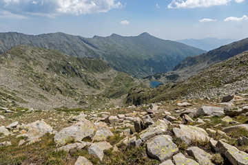 trail for climbing of Kamenitsa Peak, Pirin Mountain, Bulgaria