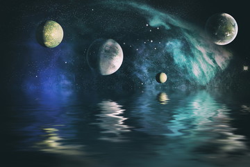 Beauty of galaxy , another world , stars in the universe. Elements of this image furnished by NASA.