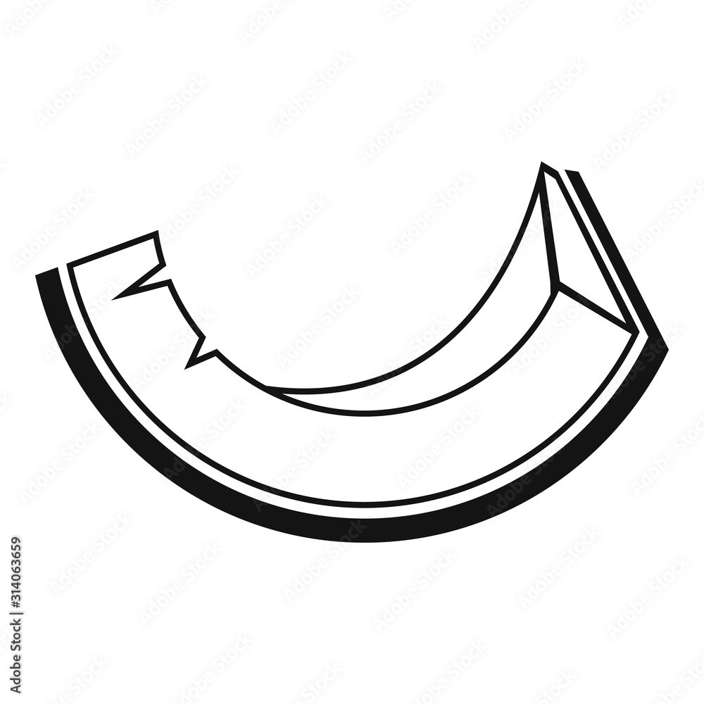 Poster coconut slice icon. simple illustration of coconut slice vector icon for web design isolated on whit