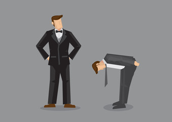 Formal Full Bow with Respect Vector Illustration