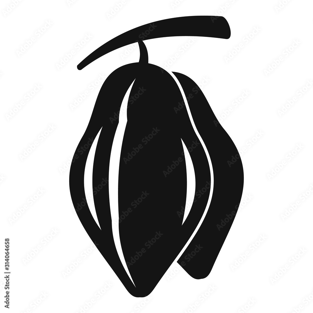 Poster eco cocoa icon. simple illustration of eco cocoa vector icon for web design isolated on white backgr