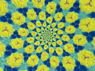 Colorful digital graphic kaleidoscope symmetry mandala style in laser light sunray trial pattern, Tie Dye , spiderweb art abstract background for art projects, banner, business,   card, 3D, template