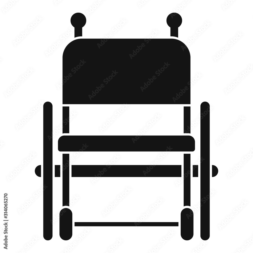 Poster empty wheelchair icon. simple illustration of empty wheelchair vector icon for web design isolated o